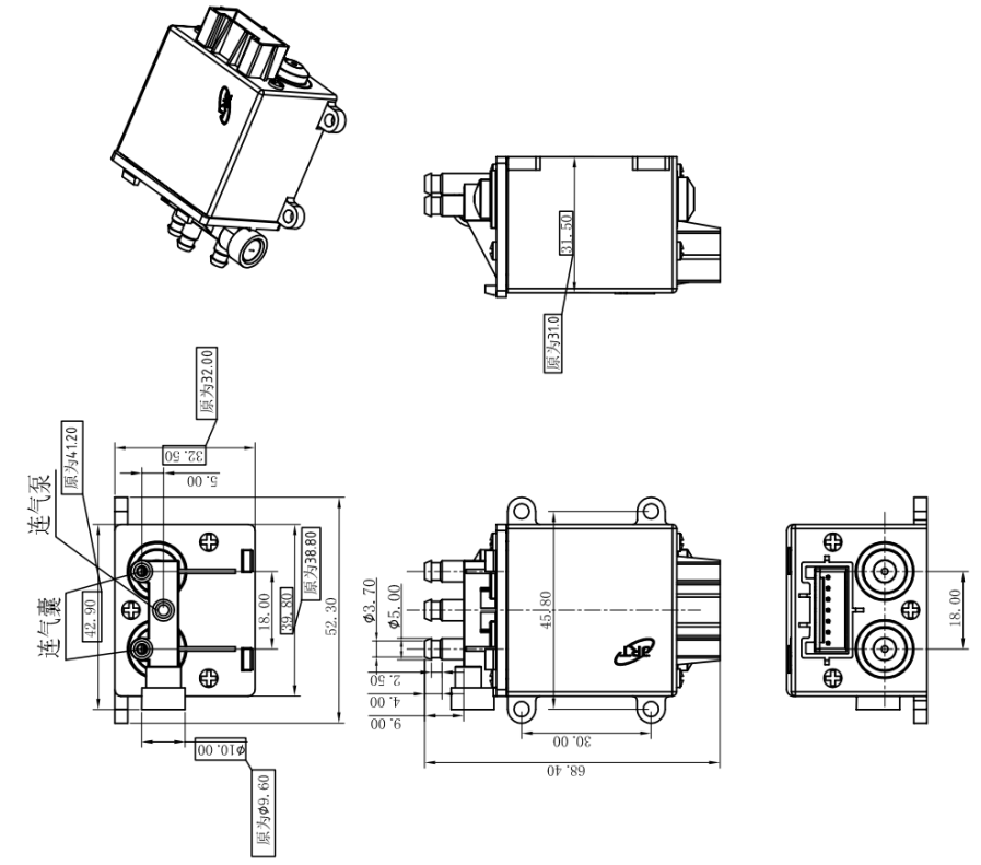 汽车腰部支撑电磁阀KDL-0615V-01
