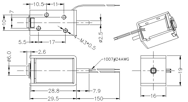 收银箱电磁铁KDL-0630L-01